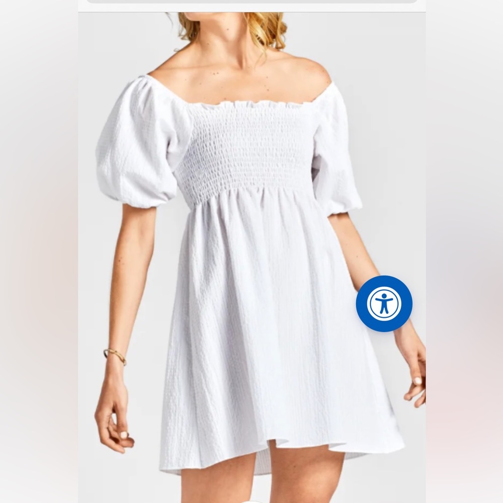 NWT Maxwell and Geraldine white smocked dress